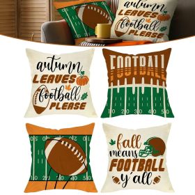 4 Fall Football Pillow Covers