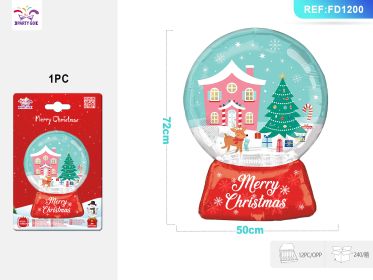 Christmas Dream Crystal Ball Aluminum Film Balloon