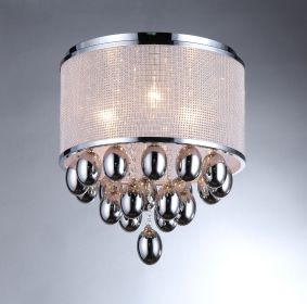 Silver Drops Crystal Chandelier
