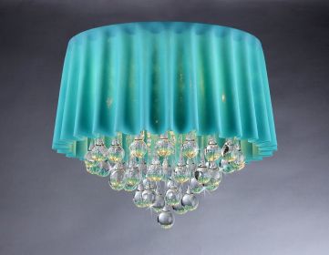 Sky Blue Curtain Crystal Chandelier
