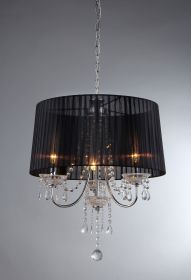 Crystal Black Silk Chandelier