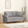 Couch BackThrow Pillows 2 pcs Light Gray 15.7"x15.7" Fabric