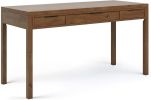 60 Inch Computer Desk with 2 Drawers for Home Office, Writing Table, Workstation, Study Table Furniture, Solid Wood Writing Desk