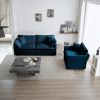 2 Seater Loveseat and Chair Set, 2 Piece Sofa & Chair Set, Loveseat and Accent Chair