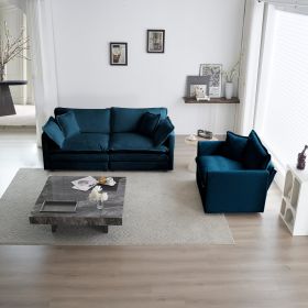 2 Seater Loveseat and Chair Set, 2 Piece Sofa & Chair Set, Loveseat and Accent Chair
