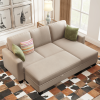 [New]81" Reversible Sectional Couch with Storage Chaise L-Shaped Sofa for Apartment Sectional Set ,Sectional Sofa with Ottoman