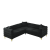 81.5-Inch Oversized Corner Sofa, L-Shaped Sectional Couch, 5-Seater Corner Sofas with 3 Cushions for Living Room, Bedroom, Apartment, Office