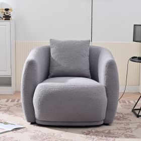 U_Style Upholstered Modern Arm Chair for Living Room and Bedroom, with Pillow