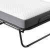 Folding Bed with Mattress 75" x 38" Rollaway Guest Bed Portable Foldable Bed for Adults with 5" Memory Foam Mattress Space-Saving Sturdy All Metal Ste