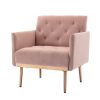 COOLMORE Accent Chair ,leisure single sofa with Rose Golden feet