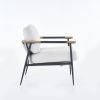 Modern Chic Accent Chair with Metal Frame , Upholstered Chenille Living Room Chair with Removable Seat and Back Cushion