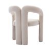 COOLMORE Contemporary Designed Velvet Fabric Upholstered Accent/Dining Chair /Barrel Side Chairs Kitchen Armchair for Living Room set of 2 (Beige Velv