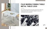 Table and chair set. 1 table and 4 gray chairs. Rectangular dining table, 0.4 inch white imitation marble tabletop