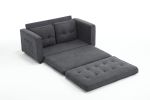 3 Fold Sofa,Convertible Futon Couch sleeper sofabed,Space saving loveseat,Pull Out Couch Bed for Living Room,Dark Gray & Light Gray & Beige