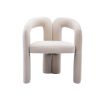 COOLMORE Contemporary Designed Velvet Fabric Upholstered Accent/Dining Chair /Barrel Side Chairs Kitchen Armchair for Living Room set of 2 (Beige Velv