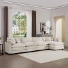 Modern Upholstered L Shape Modular Sectional Sofa, 4 Seater Sofa with with 1 Ottoman, Comfortable Corduroy Fabric Couch Sofa