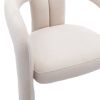 COOLMORE Contemporary Designed Velvet Fabric Upholstered Accent/Dining Chair /Barrel Side Chairs Kitchen Armchair for Living Room set of 2 (Beige Velv