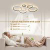 39Inches Black Ceiling Fan with Lights, Remote Control and APP Control, Dimmable with Remote, 7 Blades, 6 Speeds of Wind