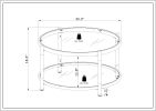 Contemporary Acrylic Coffee Table; 32.3'' Round Tempered Glass Coffee Table; Chrome/Silver Coffee Table for Living Room
