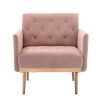 COOLMORE Accent Chair ,leisure single sofa with Rose Golden feet