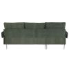 [VIDEO provided][New]84 "Modern Chenille L-Shaped Sofa with Reversible Lounge,Convertible Sectional Couch Set