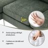 [VIDEO provided][New]84 "Modern Chenille L-Shaped Sofa with Reversible Lounge,Convertible Sectional Couch Set