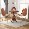 Dining Chairs Set of 4 PU Leather Kitchen Side Seating with Metal Legs for Living Bedroom, Restaurant, Study Room, Brown