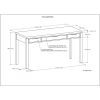60 Inch Computer Desk with 2 Drawers for Home Office, Writing Table, Workstation, Study Table Furniture, Solid Wood Writing Desk