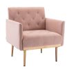 COOLMORE Accent Chair ,leisure single sofa with Rose Golden feet