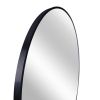 Black 16 IN Metal Round mirror