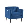 Modern Upholstered Tufted Accent Chair, Velvet Fabric Single Sofa Side Chair