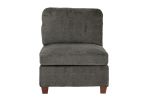 Living Room Furniture Grey Chenille Modular Sectional 8pc Set Large Corner L-Sectional Modern Couch 2x Corner Wedge 4x Armless Chairs and 2x Ottomans