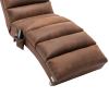 Linen Chaise Lounge Indoor Chair; Modern Long Lounger for Office or Living Room