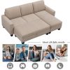 [New]81" Reversible Sectional Couch with Storage Chaise L-Shaped Sofa for Apartment Sectional Set ,Sectional Sofa with Ottoman