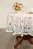 Watercolor Flowers Round Easter Tablecloth Non Iron Stain Resistant Table Cover Diameter 60 inch