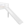 Full size Loft Bed Wood Bed with Slide, Stair and Chalkboard,White(Old SKU:WF282116AAK)