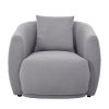 U_Style Upholstered Modern Arm Chair for Living Room and Bedroom, with Pillow