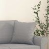 Couch BackThrow Pillows 2 pcs Light Gray 15.7"x15.7" Fabric