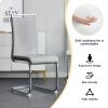 Table and chair set, modern minimalism and luxurious white rectangular pattern dining table. Soft and comfortable dining chair, for dining room