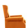 COOLMORE Wood Frame Armchair, Modern Accent Chair Lounge Chair with Sturdy Wood Legs for Living Room Bedroom(Orange)