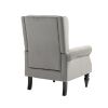 COOLMORE Wood Frame Armchair, Modern Accent Chair Lounge Chair with Sturdy Wood Legs for Living Room Bedroom(Dark Gray)