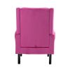 COOLMORE Wood Frame Armchair, Modern Accent Chair Lounge Chair with Sturdy Wood Legs for Living Room Bedroom(Red)