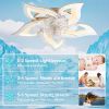 27Inches Ceiling Fan with Lights Remote Control Dimmable LED, 6 Gear Wind Speed Fan Light