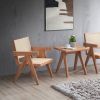 Beige and Natural Accent Chair