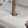 Modern Chic Accent Chair with Metal Frame , Upholstered Chenille Living Room Chair with Removable Seat and Back Cushion