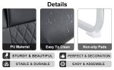 Table and chair set. 1 table and 4 black chairs. Rectangular dining table, 0.4 inch white imitation marble tabletop