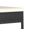 9 Piece Patio Dining Set Poly Rattan Black