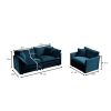 2 Seater Loveseat and Chair Set, 2 Piece Sofa & Chair Set, Loveseat and Accent Chair