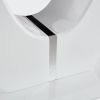 Table and chair set, modern minimalism and luxurious white rectangular pattern dining table. Soft and comfortable dining chair, for dining room