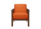 Durable Accent Chair 1pc Luxurious Orange Upholstery Plush Cushion Comfort Modern Living Room Furniture